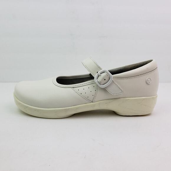Klogs Ace Womens Size 8.5 White Leather Comfort Mary Jane Clog Shoes - Picture 3 of 13